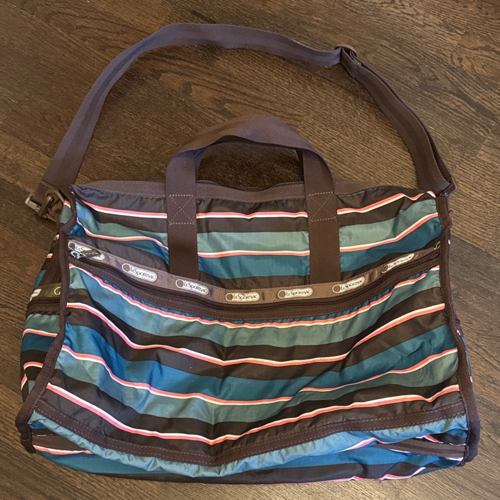 Lesportsac Striped Deluxe Medium Weekender
